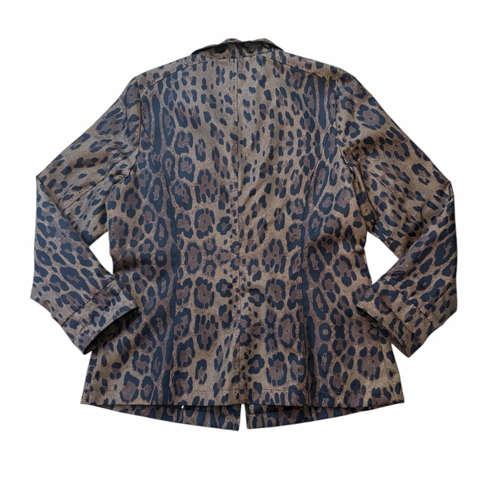 Jane Post Leopard Print Waterproof Blazer Jacket - image 2